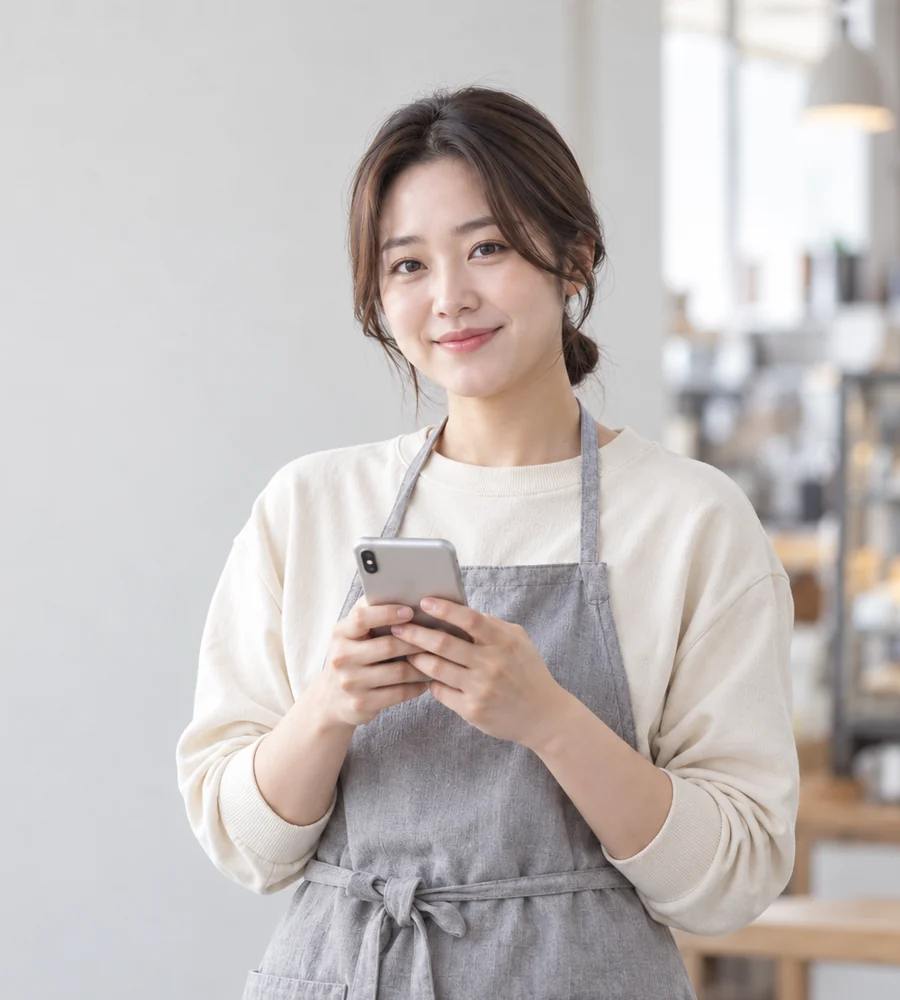 광안리 개인돈 대출 상담을 휴대전화로 안내받는 고객
